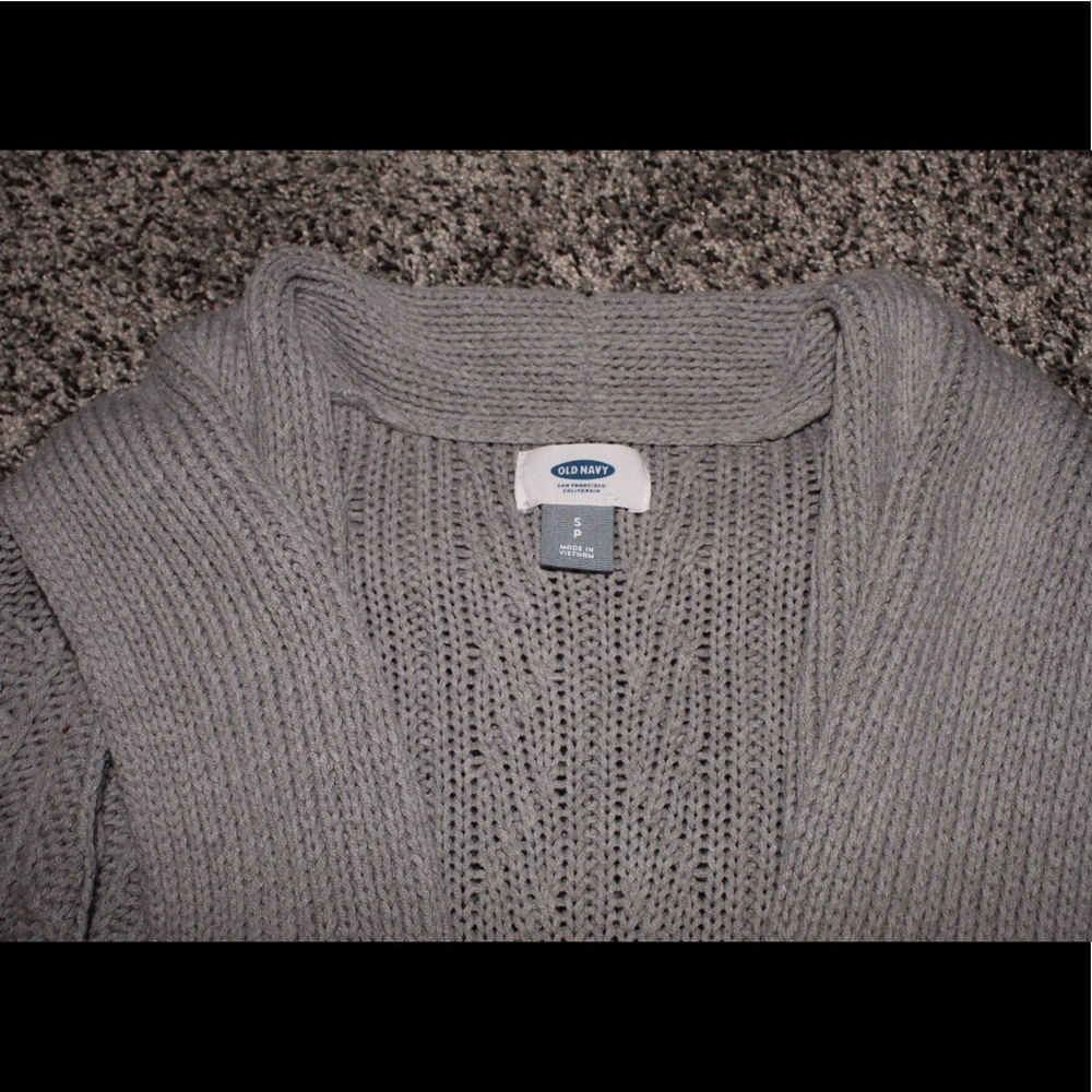Gray Old Navy Long Cardigan